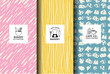 © oxygen_8 - Vector set of design templates and backgrounds for bakery packaging in trendy sketch linear style. Hand drawn doodles elements with design label