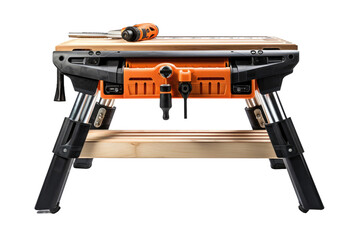 Wall Mural - Work Bench With Two Tools. On a White or Clear Surface PNG Transparent Background.