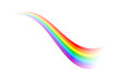 Striped rainbow wave perspective with transparency effect isolated PNG