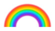 Thick blurred rainbow isolated PNG