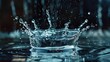 Liquid crown splash. Generative AI