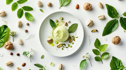 Sticker - Pistachio cream assortment. Generative AI