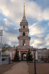 Wall Mural - Bell tower of the Holy Cross Cathedral in St. Petersburg, Russia