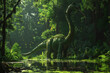 Ancient Greatness: Brontosaurus in the Jungle