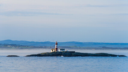 Canvas Print - Lighthouse over FjordSailing, Stavanger, Boknafjorden, Norway, Europe