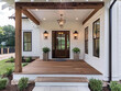 © Valentin - A captivating view of the exterior architecture with a front door and an elegant veranda