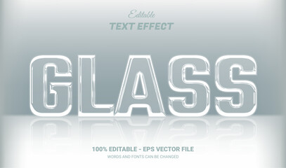 Wall Mural - glass editable text effect