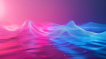 Creative digital wifi and radio waves on dark background.Digital signal science concept. Generative AI