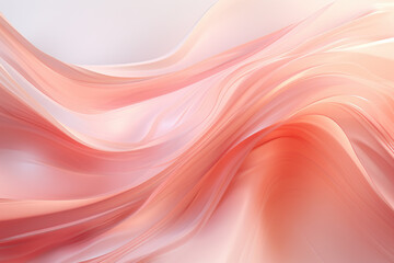 Poster - Pink wave with white background