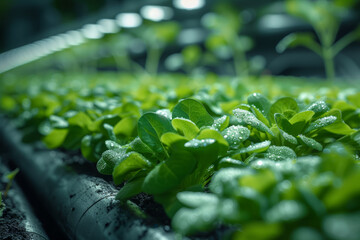 Canvas Print - An innovative smart farming system using sensors and automation for optimal crop management. Concept of precision agriculture. Generative Ai.