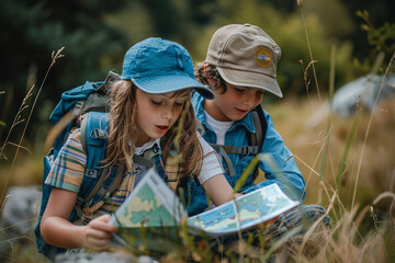 Poster - Explorers at Heart: Siblings’ Summer Hiking Quest