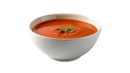 Wall Mural - Tomatoes Soup isolated on transparent background.