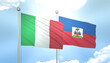 Italy and Haiti Flag Together A Concept of Relations