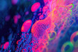 horizontal image of a fluorescent abstract psychedelic background Generative AI