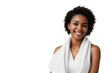 © PNG&Background Image - Beautiful young black woman with a towel posing on a transparent background. isolated, transparent background, no background. PNG.