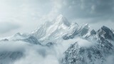 Fototapeta Góry - high snowy mountains in the himalayas