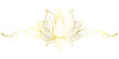 © sense - Golden lotus line art vector illustration, vesak day element design