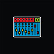 © artmarsa - Original vector illustration. The contour icon of the music mixing console. A design element.