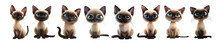 3D Rendering Pack Of A Cute Cat Standing On Transparent Background - Ai Generated