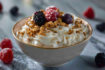 Sticker - Creamy Yogurt with Granola and Berries.