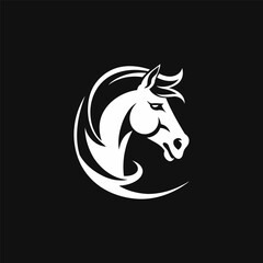 Wall Mural - Horse logo design icon vector template