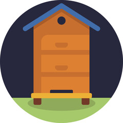 An inviting hive icon adorned with dripping honey, hinting at the delicious sweetness within, inviting viewers to explore the world of bees and their delectable creations.