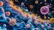 Exploring the microbiome for pharmaceuticals detailed lab research on bacteria and drugs copy space