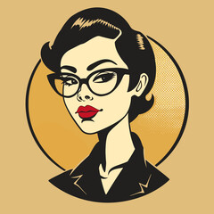 Wall Mural - Illustration Logo of Businesswoman