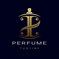 Wall Mural - Letter I Perfume Logo Design, Elegant Luxury Scent Initial Logo