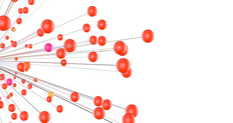 Fototapete - Abstract digital background of points and lines. Glowing plexus. Big data. Network or connection.