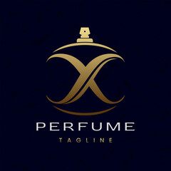 Wall Mural - Letter X Perfume Logo Design, Elegant Luxury Scent Initial Logo