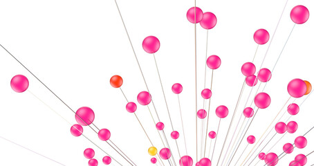 Leinwandbilder - Abstract digital background of points and lines. Glowing plexus. Big data. Network or connection.
