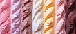 Different ice cream texture close up background