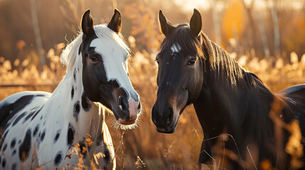 Canvas Print - dois cavalos sangue quente