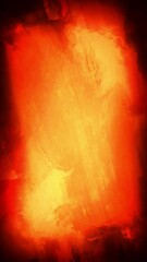 Wall Mural - vertical orange rage abstract painting 4k loop features a bright orange and red background with pain