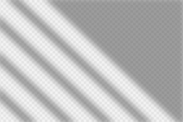 Leinwandbilder - Shadow overlay effect from the window and jalouse. Transparent overlay shadow. Realistic soft light effect of shadows and natural lightning on transparent background. Vector illustration.