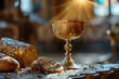 © NE97 - Holy communion on table in church, a concept of the feast of Corpus Christi.