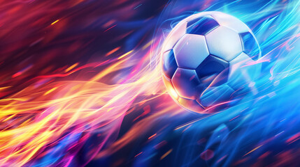 Dynamic Football, Abstract Motion Illustration