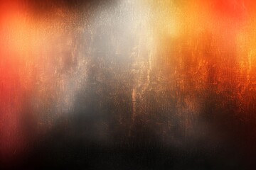 Wall Mural - Textured black and orange gradient background with grainy noise effect, ideal for wide banner size or webpage header. Eye-catching backdrop for Halloween projects, Thanksgiving designs, or fall themed