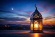 Ramadan Kareem Moonlit lantern symbolizing with sky 