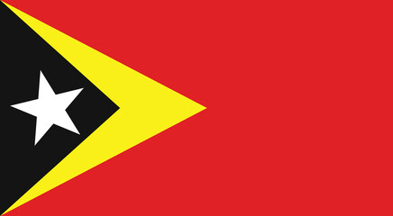 Wall Mural - Flat Illustration of the East Timor national flag. East Timor flag design. 
