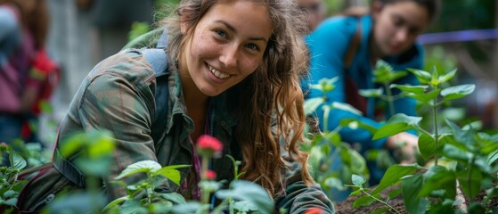 Urban gardening community workshop, residents learning to grow food in small spaces