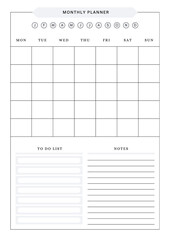 Wall Mural - Monthly Planner