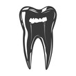 © NikahGeh - Silhouette cavity tooth black color only full body