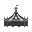 Silhouette Circus Tent black color only