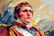 Napoleon Bonaparte as French Emperor in historical military uniform with regalia illustration