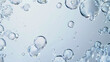 © Alexander - Close-up of white transparent drops of liquid bubbles molecules isolated