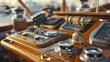 intricate details of a hand-held navigation compass, switches and buttons on a yacht's dashboard. These elements are clearly visible and accurately reflect the features of a real navigation system