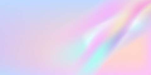 Wall Mural - Translucent backdrop features rainbow prism light effect, holographic reflections, crystal flare leaks, shadows overlaying abstract iridescent light. Gradient background, prism like sparkling lights.