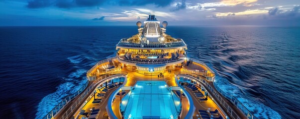 Wall Mural - View from a large cruise ship whilst at sea